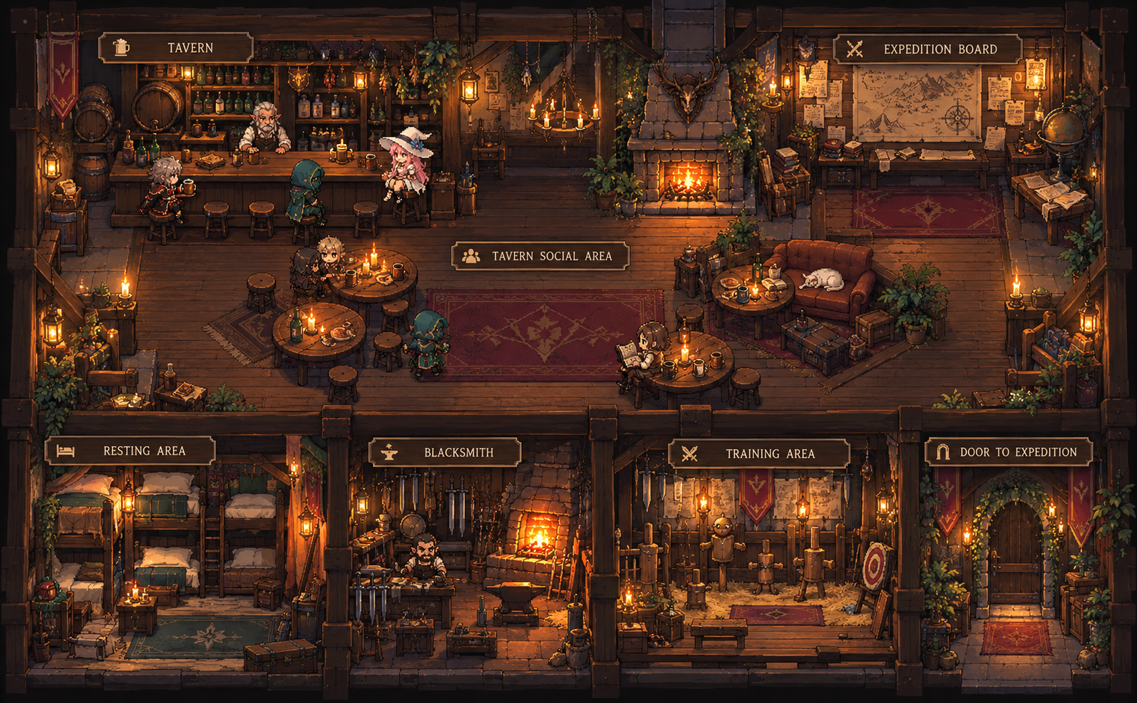 Tiny Guild interior concept art
